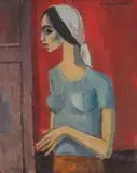Maurice van Essche, A Woman in a Doorway