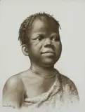 Gerard Bhengu, Portrait of a Child; and Portrait of a Bearded Man, two