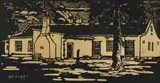 Huis van Generaal Smit, Pretoria (Nilant 29) by Jacobus Hendrik Pierneef, linocut, sold Mar 2011
