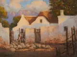 Hugo Naude, The Sheepfold, pastel