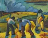 Maggie Laubser, Oestyd, oil on board