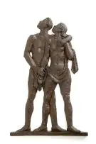 Moses Kottler, Maquette for "Man and Woman", bronze with rich brown patina