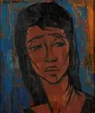 Head of a Woman by Maurice van Essche, oil on board, offered Mar 2011