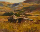 Errol Boyley, Rondavels in a Mountain Landscape