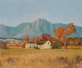 Cape Farmhouse by Piet van Heerden, oil on board, sold Mar 2011