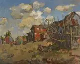 Gathering Storm by Gregoire Boonzaier, oil on canvas, sold Mar 2011