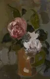Gregoire Boonzaier, Camellias in a Pottery Vase