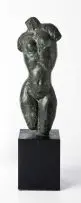 Bill (William John) Davis, Female Torso, bronze, on an ebonised base