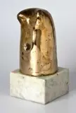 Bill (William John) Davis, The Queen, polished bronze, on a white marble base