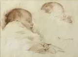 Frans Oerder, Study of a Sleeping Baby