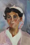 Edward Wolfe, Portrait of Aisha, oil on canvas