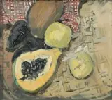Freida Lock, Still Life with Pawpaw