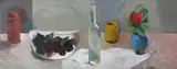 Cecil Skotnes, Still Life With Figs, acrylic on board