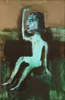 Beezy Bailey, A Seated Figure, oil on board