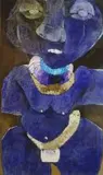 African Woman by Leonard Matsoso, mixed media on paper, offered Sep 2009