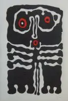 Two Figural Forms by Wopko Jensma, screenprint in colour, sold Sep 2009