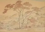 Jacobus Hendrik Pierneef, A Mountainous Landscape with a Tree