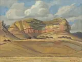 David Botha, A Mountain Landscape with Huts