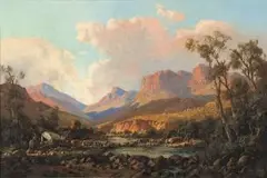 Tinus de Jongh, Mont Aux Sources, Natal, oil on canvas