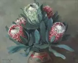 Willem Hermanus Coetzer, A Still Life with Proteas