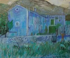 Provencal House and Shepherd by Rupert Shephard, oil on canvas, offered Sep 2009