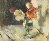 Irmin Henkel, Poppies in a Glass Vase