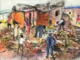 Ephraim Ngatane, Workmen clearing a Site