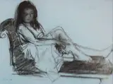 Jean Welz, Woman Reclining on a Chaise Longue
