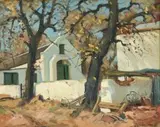 Piet van Heerden, A Cape Farmhouse in Autumn
