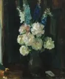 Clément Serneels, Peonies and Delphiniums