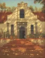 Edward Roworth, Neethlingshof, Stellenbosch, oil on board