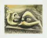 Henry Moore, Reclining Figure, 1982 (C.653), lithograph in colours