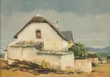 White Cottage near Caledon by Terence McCaw, oil on canvas laid down on board, sold Nov 2010