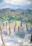 Maggie Laubser, Die Wingerd, pastel