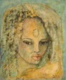 Alexis Preller, African Head, mixed media on gesso