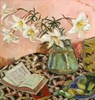 Irma Stern, White Lilies, oil on canvas