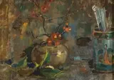 Pieter Wenning, Still Life with Flowering Quinces