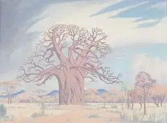 Jacobus Hendrik Pierneef, Baobab Tree, oil on canvas