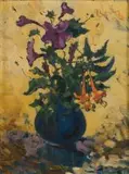 Pieter Wenning, A Still Life with Hibiscus and Fuchsias
