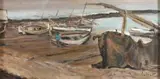 Sidney Goldblatt, Fishing Boats on the Beach