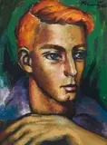 The Red Head Boy by Johannes Meintjes, oil on board, sold Nov 2010