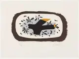 Georges Braque, L'oiseau d' Octobre, 1962, lithograph in colours