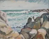 Reginald Turvey, Cape Seascape with Rocks