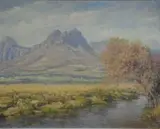 Edward Roworth, The Eerste River looking towards Helderberg