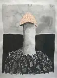 Colbert Mashile, Hlongo, The Head, watercolour