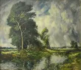 Edward Roworth, An Approaching Storm over a Cape Farmstead