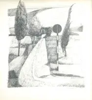 Country Road by Giuseppe Cattaneo, pen and ink, sold May 2010