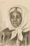 Maggie Laubser, Head of a Woman with a Head Scarf