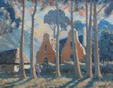 Sydney Carter, A Cape Homestead, oil on canvas