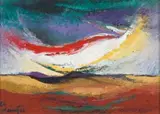 Karoo Landscape by Johannes Meintjes, oil on board, offered May 2010